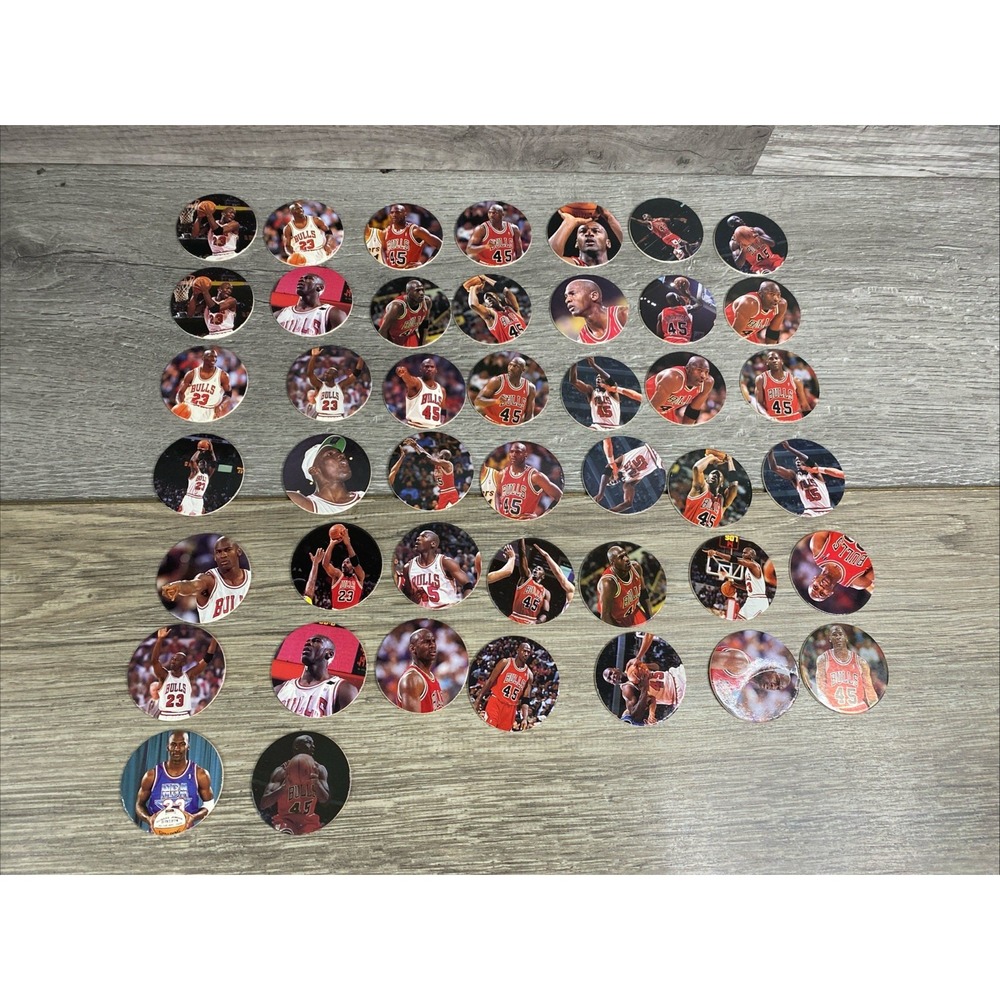 Michael Jordan NBA‎ Basketball POGs 90's Lot Of 44 Upper Deck